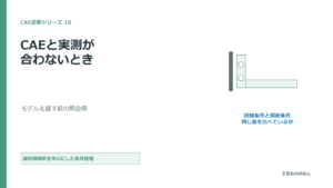 CAEと実測が合わないときの確認順序をまとめた図
